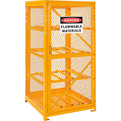 Global Industrial Cylinder Storage Cabinet SGL Door Horizontal, 8 Cylinder Capacity