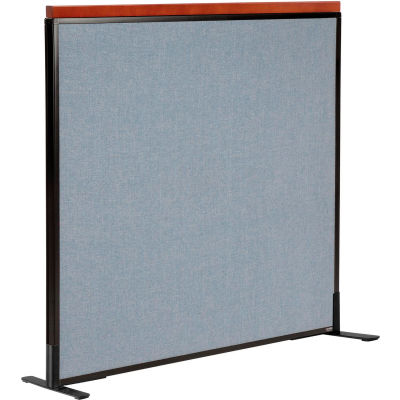 Interion® Deluxe Freestanding Office Partition Panel, 48-1/4"W x 43-1/2"H, Blue