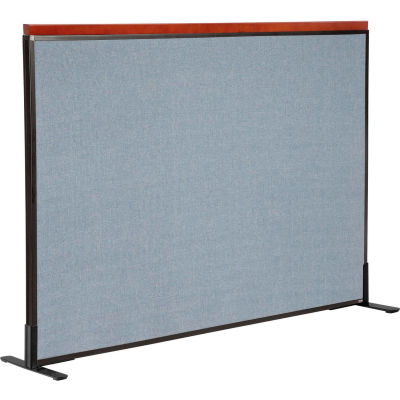 Interion® Deluxe Freestanding Office Partition Panel, 60-1/4"W x 43-1/2"H, Blue