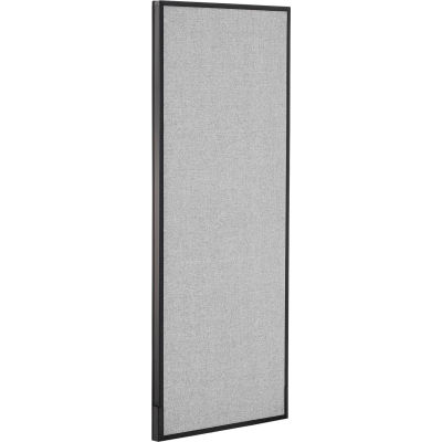 Interion® Office Partition Panel, 24-1/4"W x 60"H, Gray