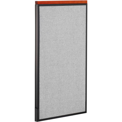 Interion® Deluxe Office Partition Panel, 24-1/4"W x 43-1/2"H, Gray