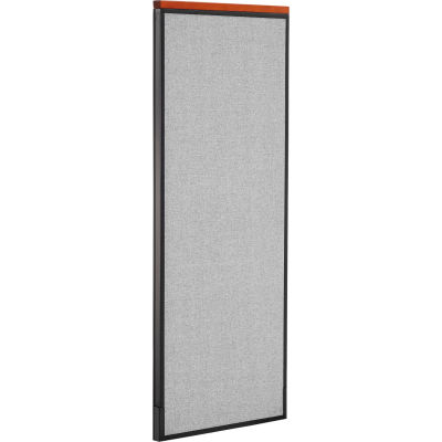 Interion® Deluxe Office Partition Panel, 24-1/4"W x 61-1/2"H, Gray