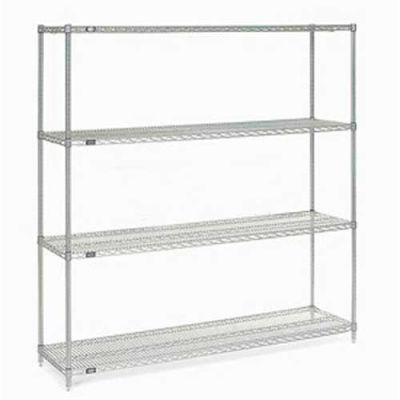 Nexel® Poly-Z-Brite® Wire Shelving Starter 54"W x 21"D x 86"H