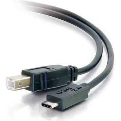 C2G 6ft USB 2.0 USB-C to USB-B Cable M/M - Black