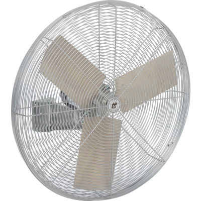 TPI AC30W, 30 Inch Wall Mount Fan Non-Oscillating 1/4 HP 7 4300 CFM 1 PH Totally Enclosed Motor