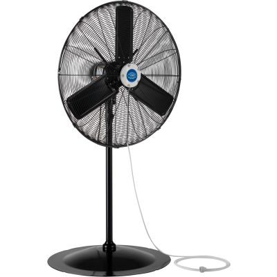 Global Industrial™ 30" Pedestal Misting Fan - Outdoor Rated - Oscillating - 8400 CFM - 3/10 HP