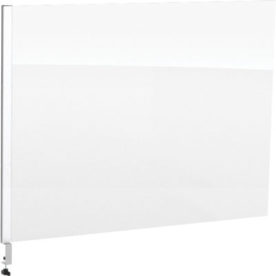 Global Industrial™ Cashier Shield 48"L X 36"H Add-On, With Center Clamp On Base, Silver