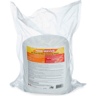 2XL NSF No Rinse Food Service Sanitizing Wipe Refill, 500 Wipes/Roll, 2 Rolls/Case - 2XL-446