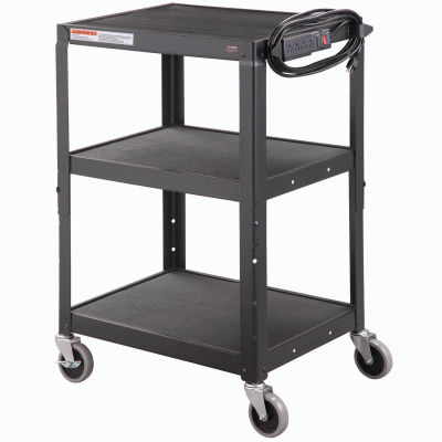 Global® Industrial Steel Audio Visual & Instrument Cart - Black