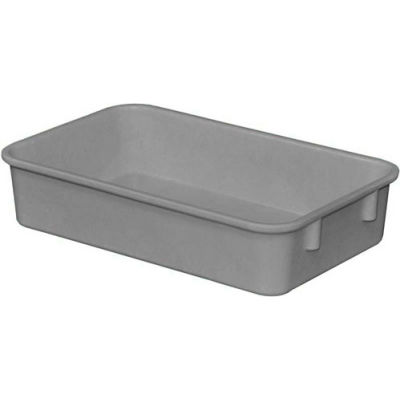 Molded Fiberglass Toteline Nesting Tote 922108 - 9-3/4"L x 6-1/8"W x 2-1/8"H, Gray - Pkg Qty 6