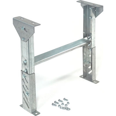 Omni Metalcraft 2.5" Roller Conveyor Leg Support 18"W I.D. with 14" to 20"H