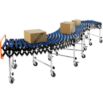 Portable Flexible & Expandable 6'2" to 24'8" Conveyor - Nylon Skate Wheels - 24"W