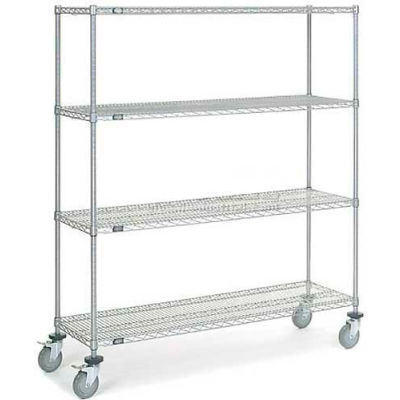 Nexel® Chrome Wire Shelf Truck 60x18x69 1200 Pound Capacity