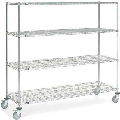Nexel® Chrome Wire Shelf Truck 72x24x69 1200 Pound Capacity