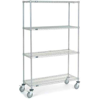 Nexel® Chrome Wire Shelf Truck 48x18x80 1200 Pound Capacity