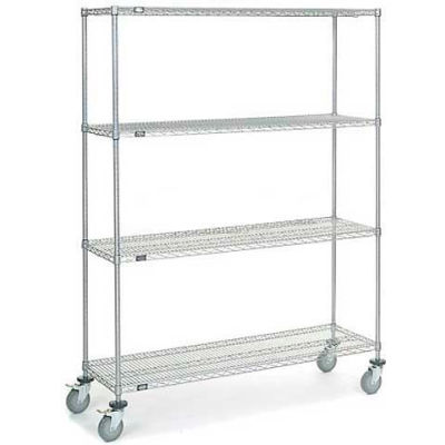 Nexel® Chrome Wire Shelf Truck 60x18x80 1200 Pound Capacity