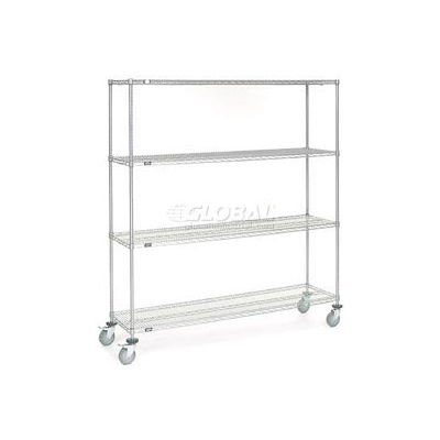 Nexel® Chrome Wire Shelf Truck 72x18x80 1200 Pound Capacity