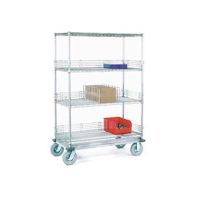 Nexel® Chrome Wire Shelf Truck 36x24x83 1200 Pound Capacity