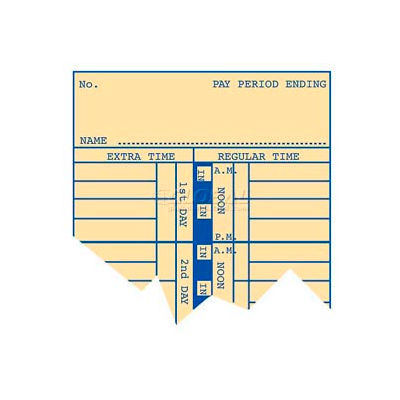Bi-Weekly Time Cards 10-1/2" H For Use With Time Recorder