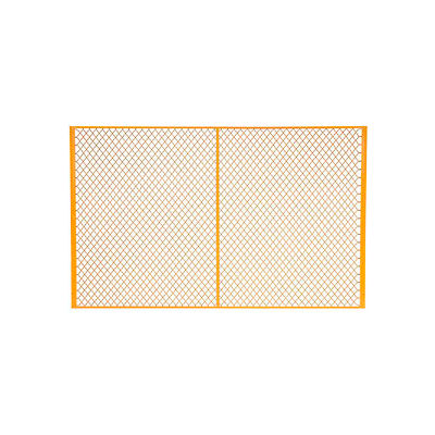 Global Industrial Machinery Wire Fence Partition Panel, 8'W, Yellow