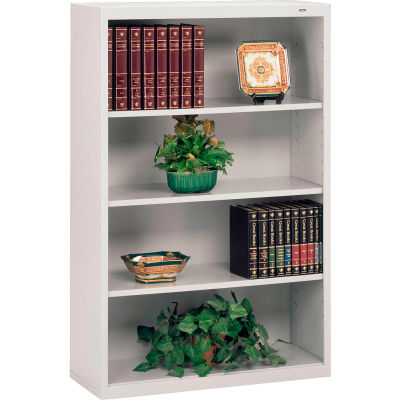 Welded Steel Bookcase 52"H - Light Gray