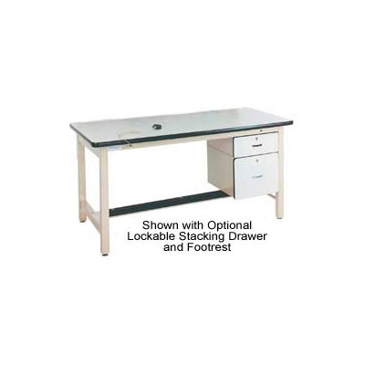 Pro-Line 72 X 30 HD7230ESD-HDLE-H11 Fixed Height Heavy Duty Workbench ESD Laminate Top - Beige