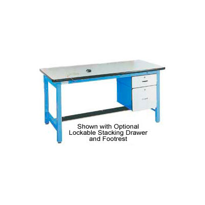 Pro-Line 72 X 30 HD7230ESD-HDLE-L14 Fixed Height Heavy Duty Workbench ESD Laminate Top - Blue