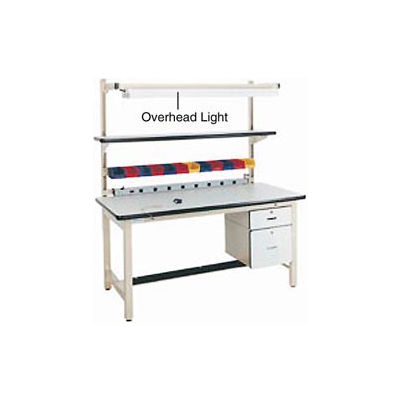Pro-Line Overhead Light For 72"W Workbench, 72"W, Tan