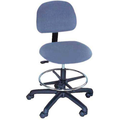 Task Stool - Vinyl - Low Back - Pneumatic - Blue