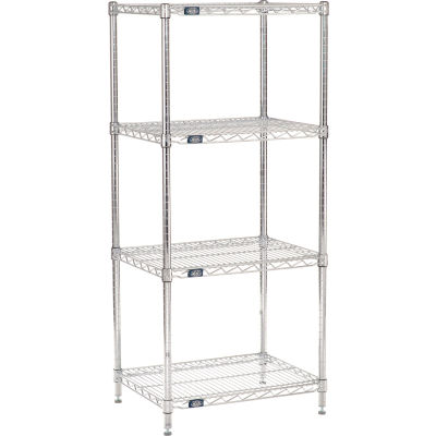 Nexel® Chrome Wire Shelving Starter - 24"W x 18"D x 54"H