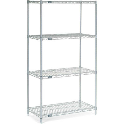Nexel® Chrome Wire Shelving Starter - 36"W x 36"D x 54"H