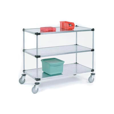 Nexel® Adjustable Shelf Cart w/3 Shelves, 800 Ib. Capacity, 60"L x 18"W x 40"H