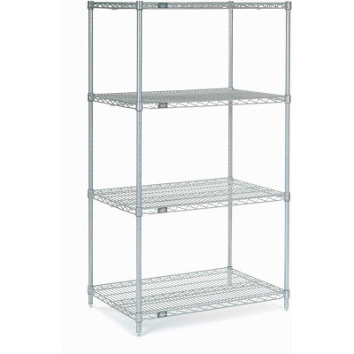 Nexel® Poly-Z-Brite® Wire Shelving Starter 30"W x 24"D x 63"H