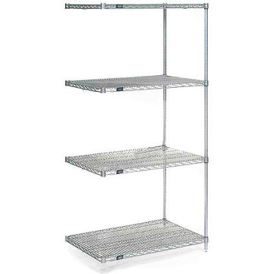 Nexel® Poly-Z-Brite® Wire Shelving Add-On 24"W x 18"D x 86"H