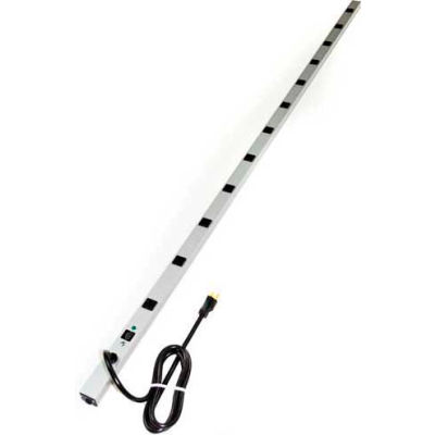 Wiremold 7712BDS20R 77-in 12 Outlet Power Strip and Surge Protector with 15-ft Cord, 20Amp