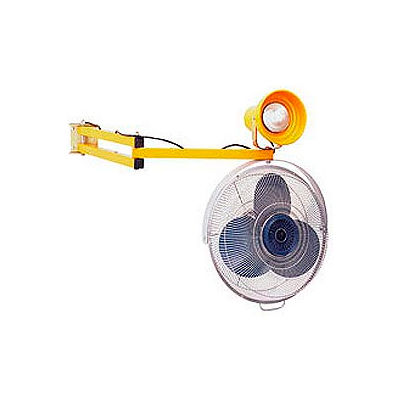 Double Arm Dock Fan and Dock Light with 40" L Reach