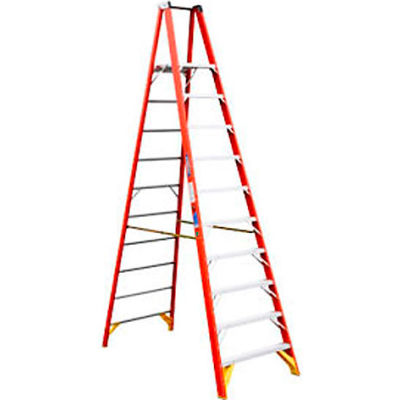 Werner 10' Fiberglass Platform Step Ladder 300 lb. Cap - P6210