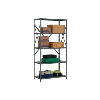 Steel Shelving 20 Ga 36"Wx18"Dx73"H Open Clip Style 5 Shelf