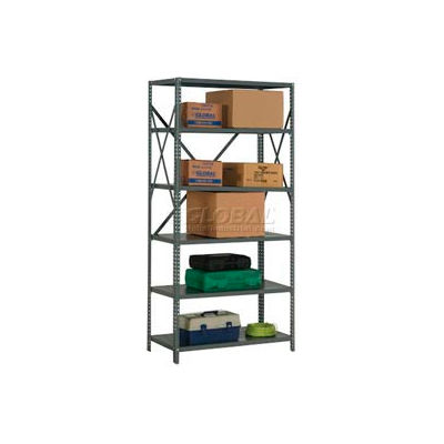 Steel Shelving 20 Ga 36"Wx24"Dx73"H Open Clip Style 6 Shelf