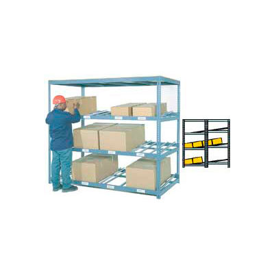 Carton Flow Shelving Double Depth 3 LEVEL 96"W x 72"D x 84"H