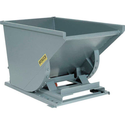 Global Industrial™ Heavy Duty Self-Dumping Forklift Hopper, 1/3 Cu. Yd., 6000 Lbs, Gray
