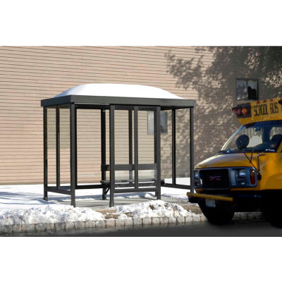 Smoking Shelter Dome Roof Four Sided With Left And Right Front Opening 10' x 5'