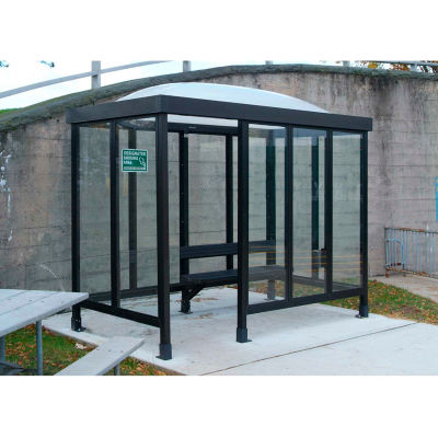 Smoking Shelter Dome Roof Four Sided With Left Front Opening 10' x 5'