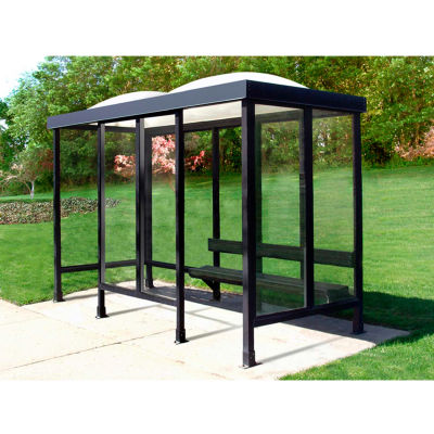 Smoking Shelter Dome Roof Four Sided With Left And Right Front Opening 12' x 5'