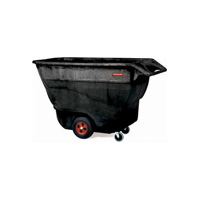 Rubbermaid® Standard Duty Structural Foam Plastic Tilt Truck, 1 Cu. Yd. Cap,1250 Lbs. Cap,Black