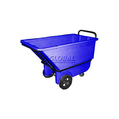 Bayhead Products Blue Heavy Duty 1/3 Cubic Yard Tilt Truck 1200 Lb. Capacity
