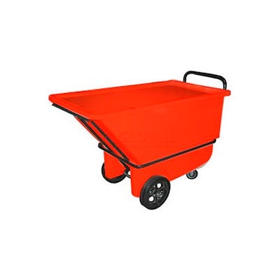 Bayhead Products Light Duty Plastic Tilt Truck, 1/3 Cu. Yd. Cap, 1200 Lbs. Cap, Red