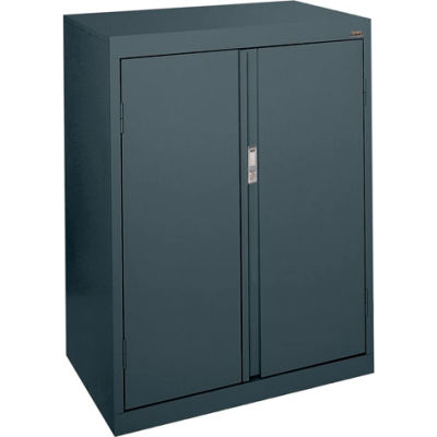 Sandusky System Series Counter Height Storage Cabinet HF2F301842 - 30x18x42, Charcoal