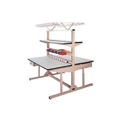 Pro-Line 60"W x 30"D FL6030PLD Flex-Line Dual Sided Workbench - Plastic Laminate Top