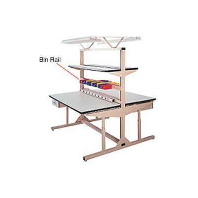 48"L Bin Rail for Flexline Workstation
